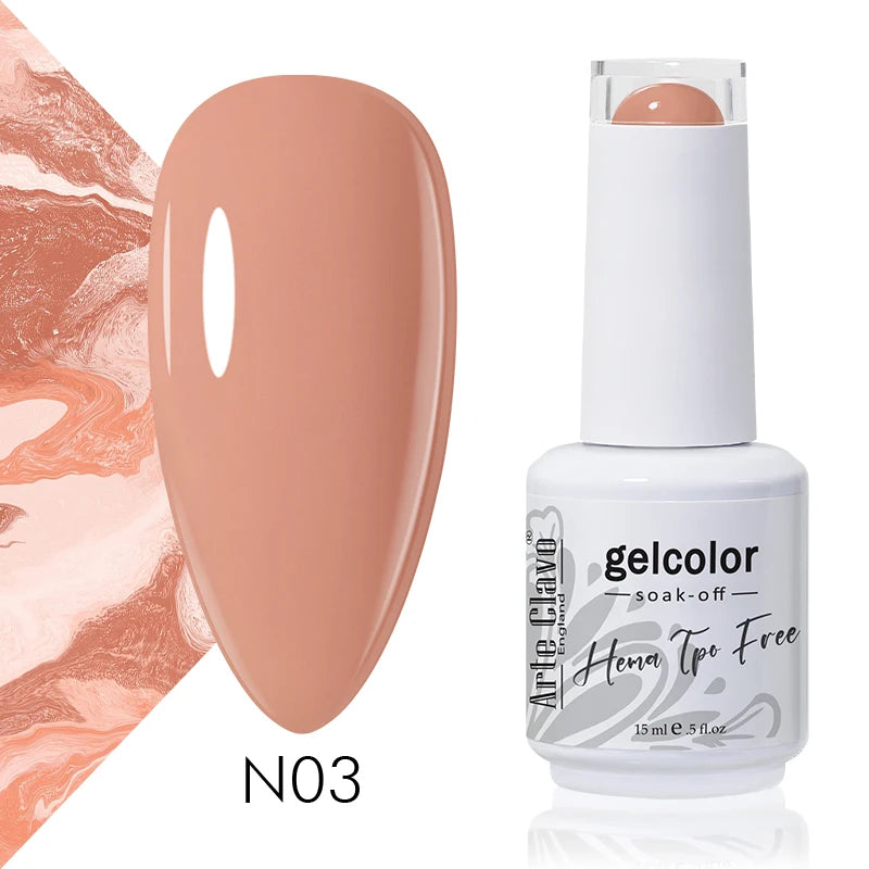 Arte Clavo Rose Red Color Series 15ml Gel Nail Polish Hot Sale Long Lasting Soak Off Varnish Hybrid Nail Art Top Bsae Maincure