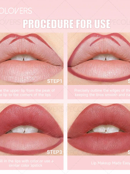 1PC Vibrant Colors Lipner Pen  Colorfast, Easy to Color, Waterproof, Lip Liner, Not Sticky, Lightness, Portable Travel Makeup