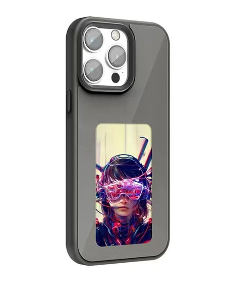 NFC 16promax iphone case E-ink screen four colors Image Transmission  For Iphone 15 14 13 Pro Max DIY Cases Battery Free