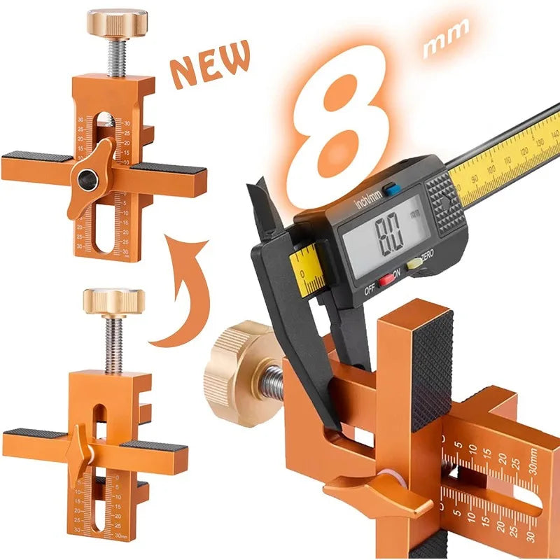 Cabinet Door Installation Jig — 2-in-1 Bidirectional Scale Drilling & Rebounding Positioning Tool, 3 Kit Options