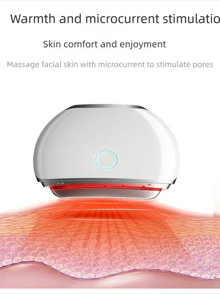 Face Skin Care Machine Electric Scraping Instrument Neck Face Lift EMS Micro Current Vibration Heating Household Beauty Device