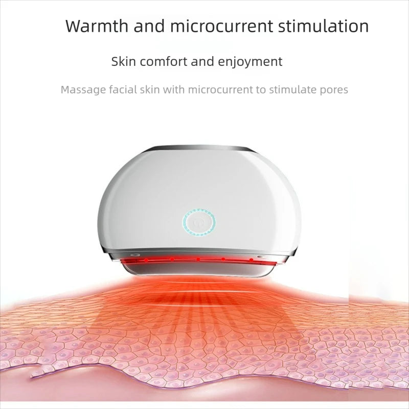 Face Skin Care Machine Electric Scraping Instrument Neck Face Lift EMS Micro Current Vibration Heating Household Beauty Device