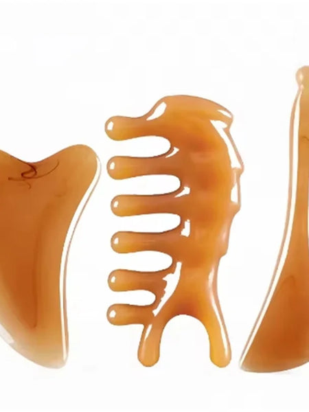 Skin Scraping Resin Guasha Massage Board Face Eye SPA Massager Plate For Neck Back Body Legs Hands Promote Blood Circulation