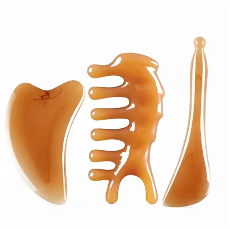 Skin Scraping Resin Guasha Massage Board Face Eye SPA Massager Plate For Neck Back Body Legs Hands Promote Blood Circulation