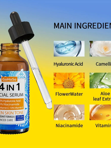 ENVISHA 4 In 1 Face Serum Hyaluronic Acid Niacinamide Vitamin Anti-Aging Anti-wrinkle Deep Moisturizing Firming Skin Care