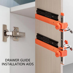 Drawer Slide Installation Jig — Adjustable Toggle Clamp Cabinet Hardware Jig with Scale Markings