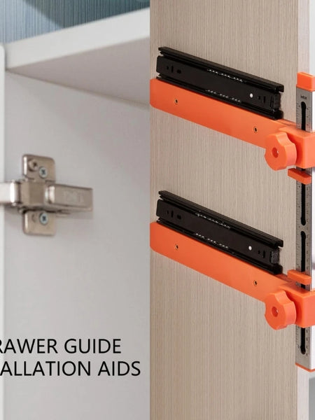 Drawer Slide Installation Jig — Adjustable Toggle Clamp Cabinet Hardware Jig with Scale Markings
