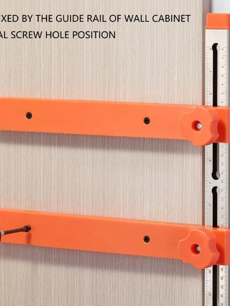 Drawer Slide Installation Jig — Adjustable Toggle Clamp Cabinet Hardware Jig with Scale Markings