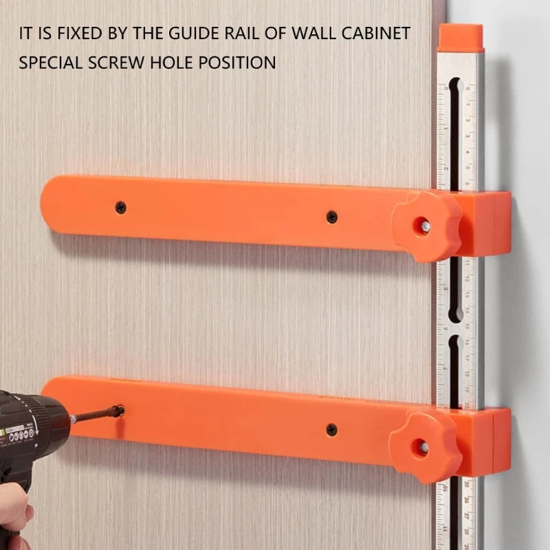 Drawer Slide Installation Jig — Adjustable Toggle Clamp Cabinet Hardware Jig with Scale Markings