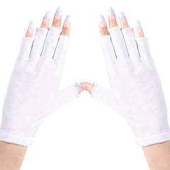 UV Gloves for Nail Lamp,Professional UPF50+ UV Protection Gloves for Manicures Nail Art,Fingerless Gloves That Shield Skin