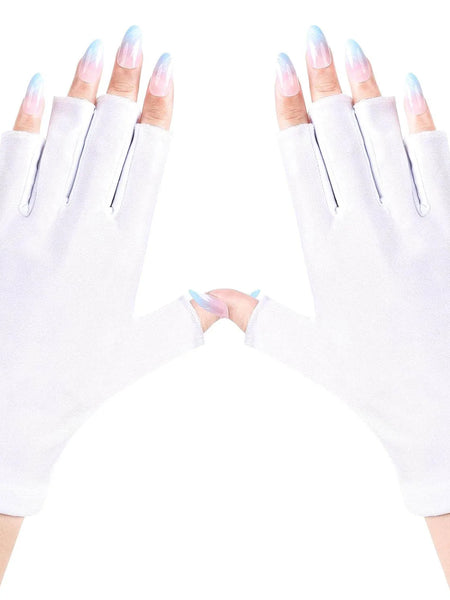 UV Gloves for Nail Lamp,Professional UPF50+ UV Protection Gloves for Manicures Nail Art,Fingerless Gloves That Shield Skin