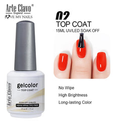Arte Clavo Rose Red Color Series 15ml Gel Nail Polish Hot Sale Long Lasting Soak Off Varnish Hybrid Nail Art Top Bsae Maincure