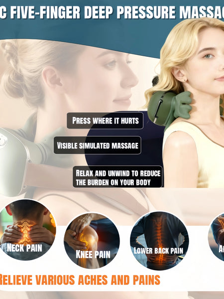 Neck Massager 2025  Electric Shoulder & Cervical Massage Deep Tissue Body Massager Almost Real Person Massager