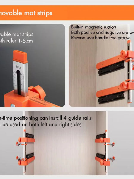 Drawer Slideway Track Installation Aid — Fast Retaining Clip Tool for Cupboard & Cabinet Drawer Fitting