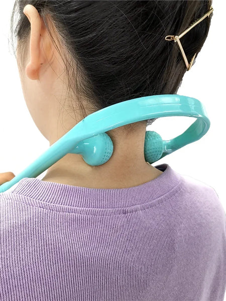 Neck Massage Tool Pressure Point Therapy Pressure Relieve Hand Roller Massage Neck Shoulder Dual Trigger Point Self Massager