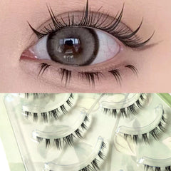 5 Pairs Thick Lower Eyelashes Clear Band Under Eye Lashes Soft Lower Eyelash Handmade Manga Bottom Lashes Makeup Tools