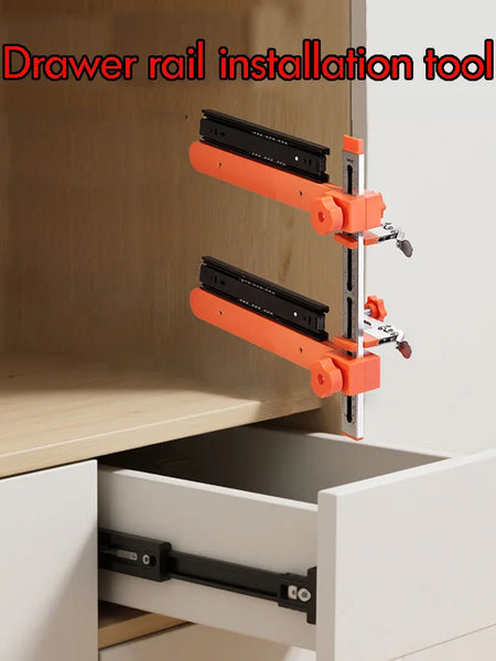 Drawer Slideway Track Installation Aid — Fast Retaining Clip Tool for Cupboard & Cabinet Drawer Fitting
