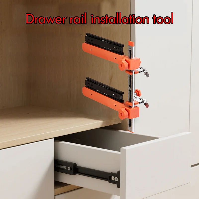 Drawer Slideway Track Installation Aid — Fast Retaining Clip Tool for Cupboard & Cabinet Drawer Fitting