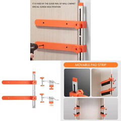 Drawer Slide Installation Jig — Adjustable Toggle Clamp Cabinet Hardware Jig with Scale Markings