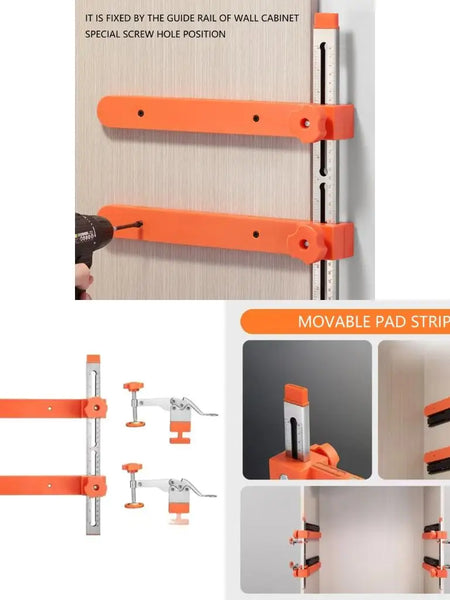 Drawer Slide Installation Jig — Adjustable Toggle Clamp Cabinet Hardware Jig with Scale Markings