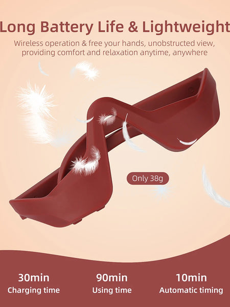 Red Eye Massager Under-Eye Glasses Massager Relieves Eye Fatigue Eyes Massage Glasses Eye Fatigue Relief Massager