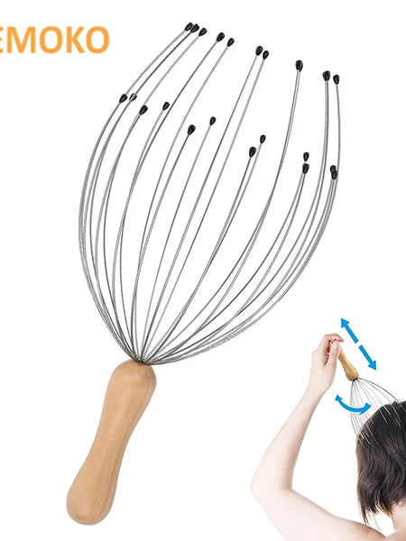 Head Massager Head Scratching Octopus Scalp Pet Head Massage Non Soul Extractor Divine Tool Extracting Healthy Hair Itch Relieve