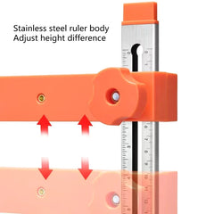 Drawer Slide Installation Jig — Adjustable Toggle Clamp Cabinet Hardware Jig with Scale Markings