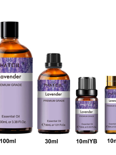 PHATOIL 1PCS Vanilla Peppermint Bergamot Eucalyptus Essential Oil 10ml/30ml/100ml Natural Plant Aromatherapy Essential Oils