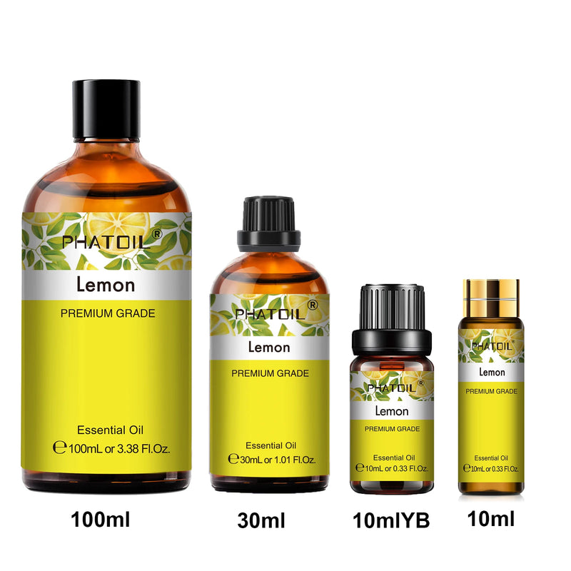PHATOIL 1PCS Vanilla Peppermint Bergamot Eucalyptus Essential Oil 10ml/30ml/100ml Natural Plant Aromatherapy Essential Oils