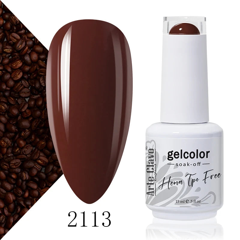 Arte Clavo Rose Red Color Series 15ml Gel Nail Polish Hot Sale Long Lasting Soak Off Varnish Hybrid Nail Art Top Bsae Maincure