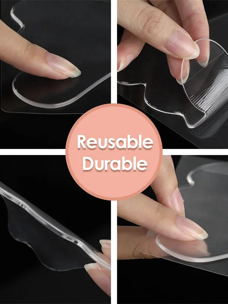 Reusable Silicone Face Neck Forehead Wrinkle Patches Anti-Wrinkle Facial Patches for Fine Line Overnight Use Smoother Appearance