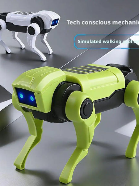 Cartoon DIY Assembly Dog Rc Robot Remote Control Mechanical Toy Science Teaching Assembling Model Electric Toys Kids Gifts