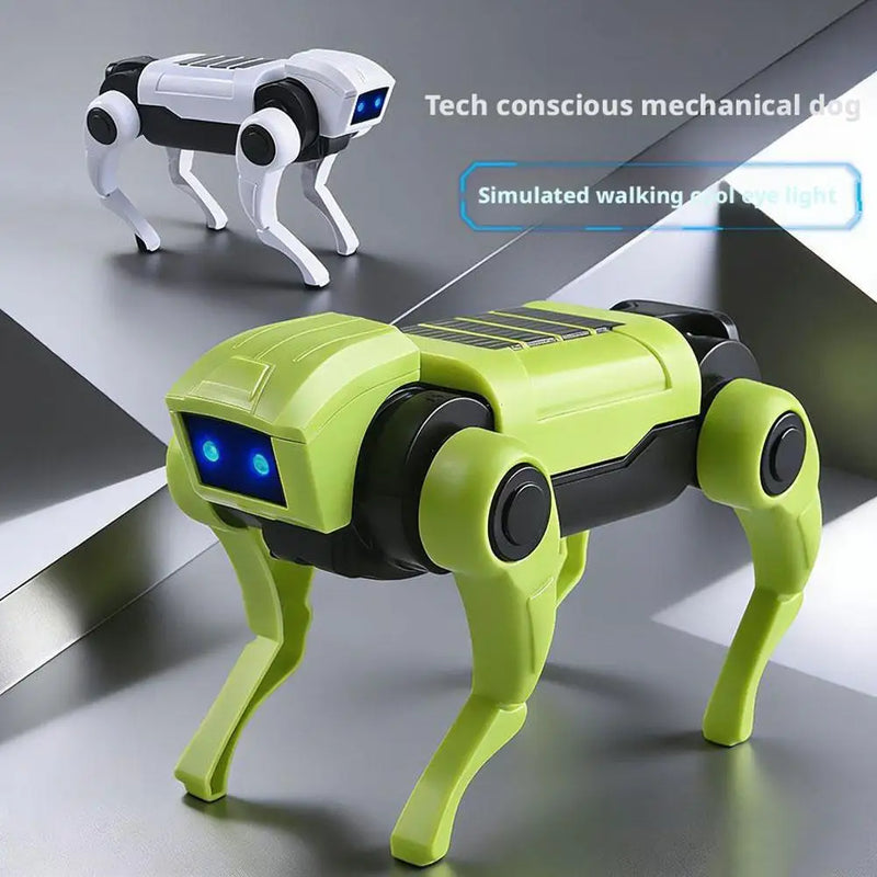 Cartoon DIY Assembly Dog Rc Robot Remote Control Mechanical Toy Science Teaching Assembling Model Electric Toys Kids Gifts