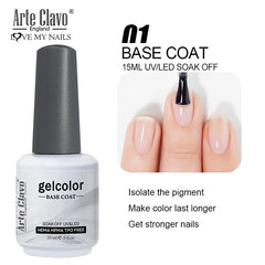 Arte Clavo Rose Red Color Series 15ml Gel Nail Polish Hot Sale Long Lasting Soak Off Varnish Hybrid Nail Art Top Bsae Maincure