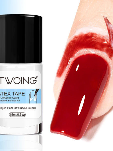 15mlNail Peel Off Liquid Anti-Overflow Glue Edge Latex Tape, Nail milk pad Peel OffCuticle Guard Nails Finger Lacquer Protectors