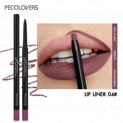 1PC Vibrant Colors Lipner Pen  Colorfast, Easy to Color, Waterproof, Lip Liner, Not Sticky, Lightness, Portable Travel Makeup