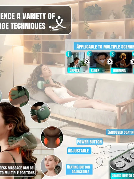 Neck Massager 2025  Electric Shoulder & Cervical Massage Deep Tissue Body Massager Almost Real Person Massager