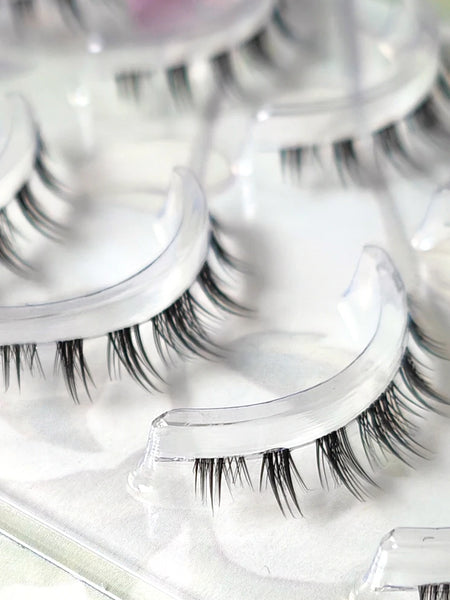 5 Pairs Thick Lower Eyelashes Clear Band Under Eye Lashes Soft Lower Eyelash Handmade Manga Bottom Lashes Makeup Tools