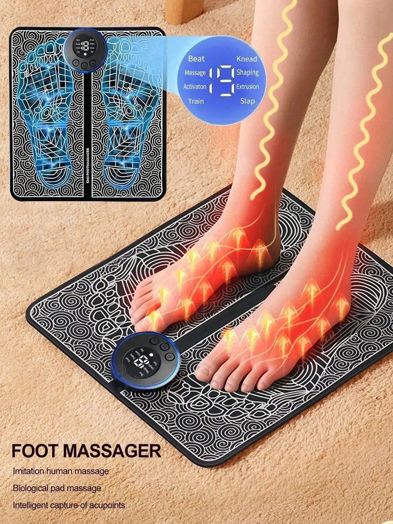 EMS Foot Massager Rechargeable Massage Pad Foot Relaxation Pad Electric Foot Massage Tools Promote Blood Circulation