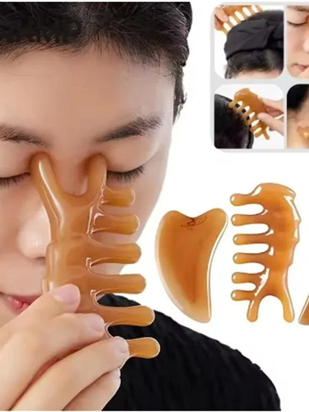 Skin Scraping Resin Guasha Massage Board Face Eye SPA Massager Plate For Neck Back Body Legs Hands Promote Blood Circulation