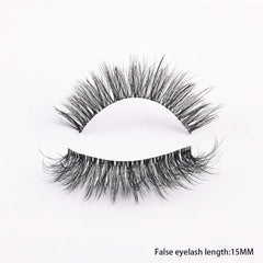 Clear Band Eyelashes Natural Fluffy 3D Mink Lashes D Curl  Volume Wispy False Eyelashes With Clear Band Soft  Reusable Lashes