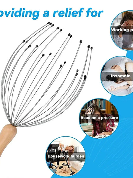 Head Massager Head Scratching Octopus Scalp Pet Head Massage Non Soul Extractor Divine Tool Extracting Healthy Hair Itch Relieve