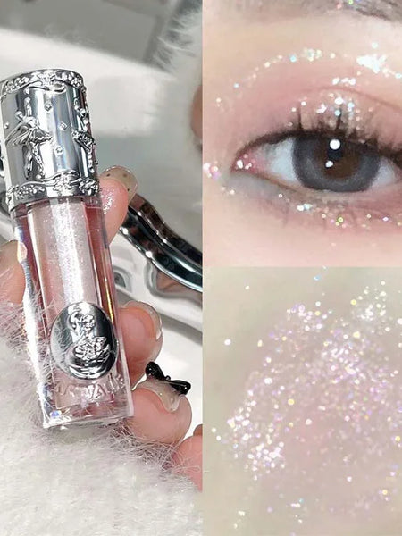 Liquid Eyeshadow Pearlescent Shimmer Long Lasting Monochrome Pearly Fine Sparkling Sequins Eye Shadow Highlighter Quick Drying