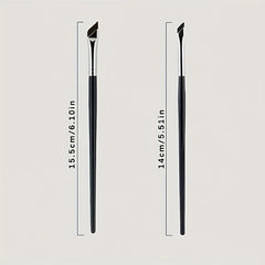 2pcs ultra-thin diagonal eyeliner brush set - fine diagonal eyeliner eyebrow brush, sickle ultra-thin diagonal flat angle,