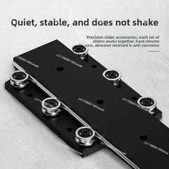 Invisible Damping Drawer Track for Jewelry Display Cabinet — Soft-Close Bottom-Mounted Slide