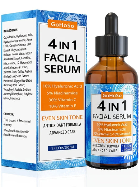 ENVISHA 4 In 1 Face Serum Hyaluronic Acid Niacinamide Vitamin Anti-Aging Anti-wrinkle Deep Moisturizing Firming Skin Care