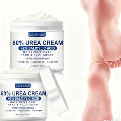 2PCS 60% Urea Cream for Hand & Foot, Suitable for Dry Hand & Foot，Moisturizing Cream Rich in Salicylic Acid and Glycerin