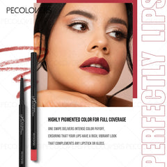 1PC Vibrant Colors Lipner Pen  Colorfast, Easy to Color, Waterproof, Lip Liner, Not Sticky, Lightness, Portable Travel Makeup