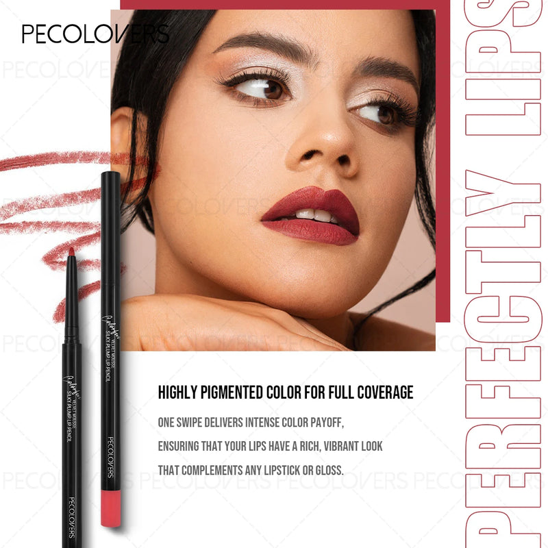 1PC Vibrant Colors Lipner Pen  Colorfast, Easy to Color, Waterproof, Lip Liner, Not Sticky, Lightness, Portable Travel Makeup