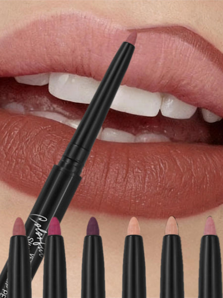 1PC Vibrant Colors Lipner Pen  Colorfast, Easy to Color, Waterproof, Lip Liner, Not Sticky, Lightness, Portable Travel Makeup